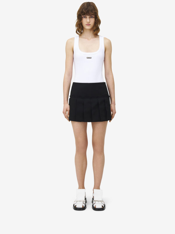 ALEXANDER MCQUEEN - Kilt Pleated Mini Skirt - Item 829987QJADK1000